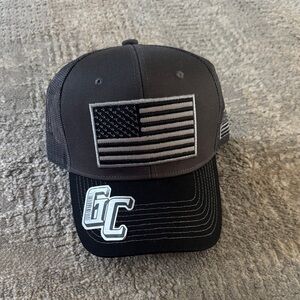 Black and Gray Flag Baseball Cap
